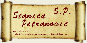 Stanica Petranović vizit kartica